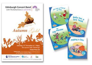 Edinburgh Concert Band poster and the POPS books